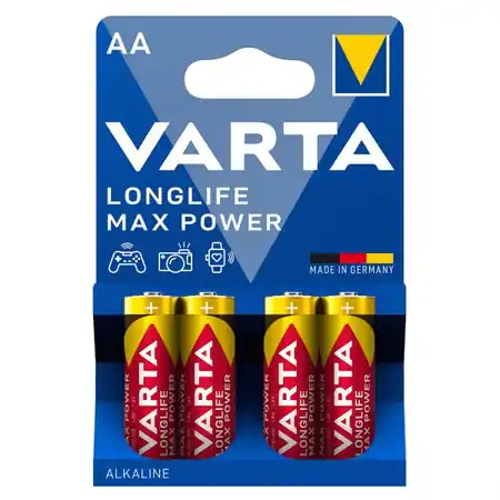 Baterii AA R6, blister 4 Buc. Varta MAX Power Varta Livrare gratuită