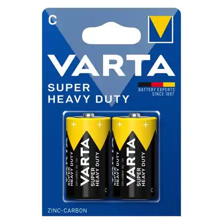 Baterii C R14, blister 2 Buc. Varta Super Heavy Duty Varta Ofertă de sezon