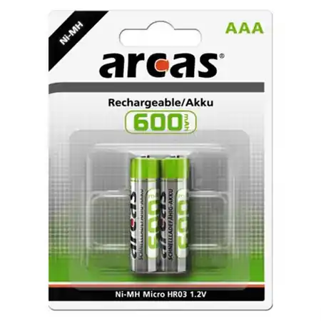 Bestseller Arcas Acumulatori 600mAh Preincarcati 1.2V Ni-MH AAA R3 B2 Arcas