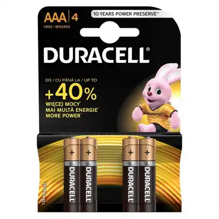 Baterii AAA R3, blister 4 Buc. Duracell Duracell Cel mai bun preț