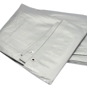 Noutate Prelata 6 x 10 m, extra rezistentă cu plasă, 200 g, culoare gri, PRO-TECHNIK