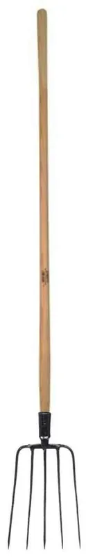 Preferatul clienților Furculiță cu 5 dinți, lac negru, mâner fag 160 cm