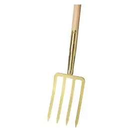 Plată securizată Furca cu maner auriu si 4 dinti de baioneta