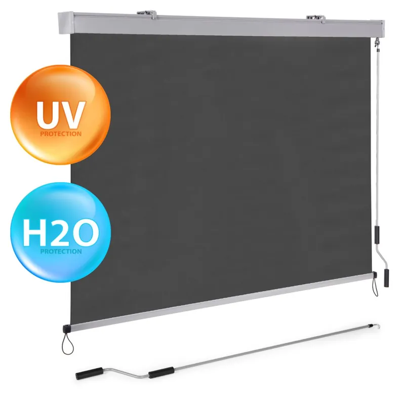 Copertină verticală cu rulou cu manivelă, balcon, terasă, foișor, bej, MultiGarden Reducere extra