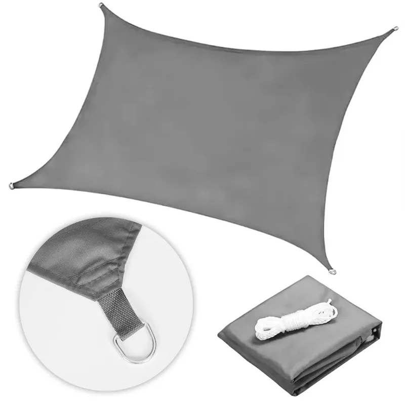 Tarpaulin solar pătrat 5x5 m impermeabil gri Reducere