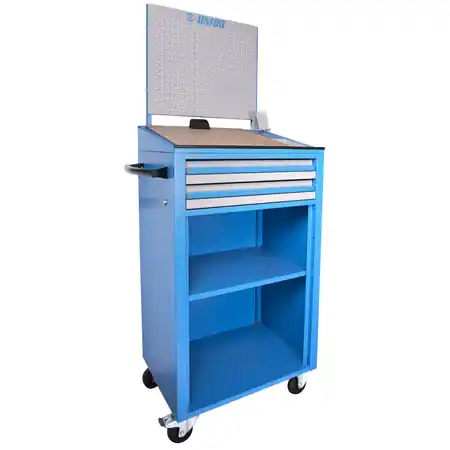 Retur ușor Mobile control trolley with tool rack wall 770mm, 673mm, 460.5mm, 440mm, 1669mm, 1125mm, 47000g UNIOR