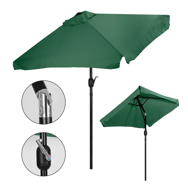 Reducere extra Parasol dreptunghiular mare, verde, 200x140 cm