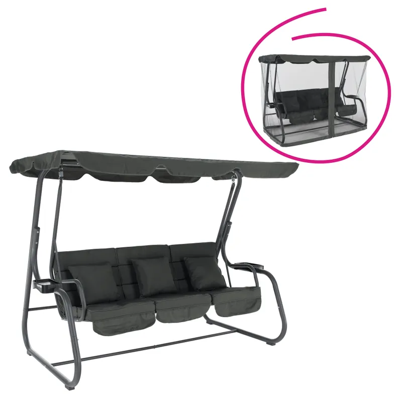 Reducere extra Leagăn de grădină, gri închis, MIJA