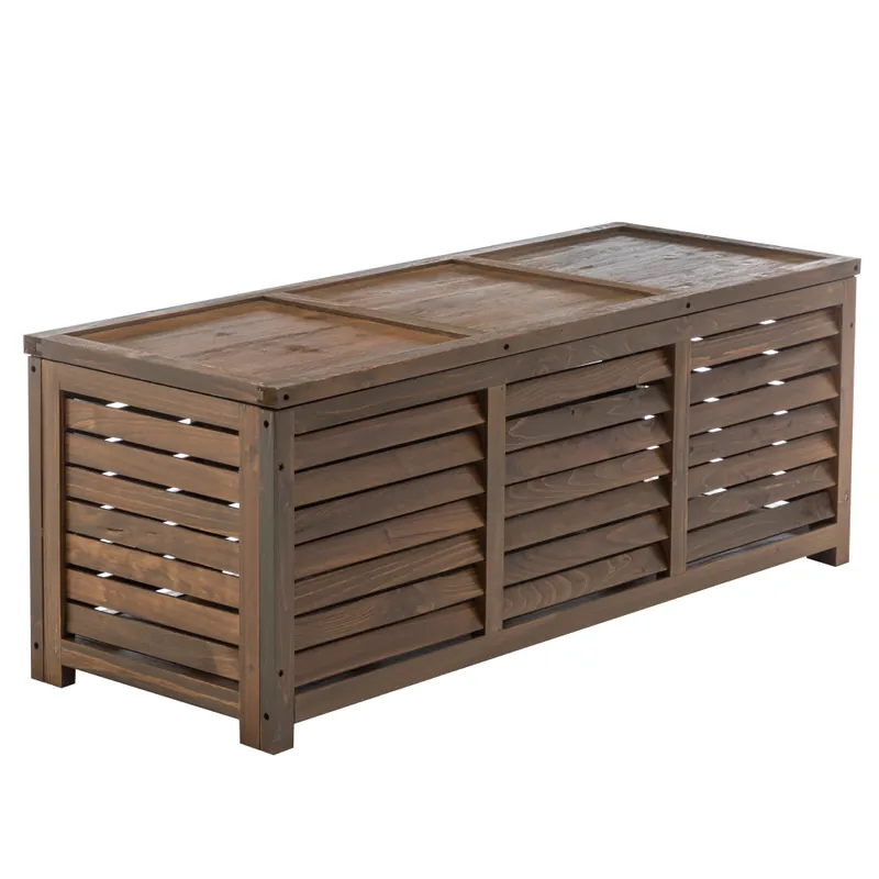 Lichidare de stoc Cutie de depozitare pentru grădină, maro, LADAM