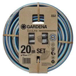 Livrare rapidă Gardena - Furtun de gradina 14mm, 1/2", 20m ecoline cu piese de sistem [18931-20]
