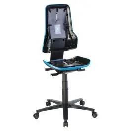 Livrare rapidă bimos - Scaun de lucru ESD Neon 2, albastru, 450-620mm, cu roti, fara perna [9573E-9999-3277]