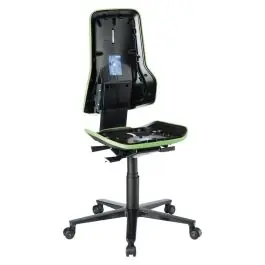 Bestseller bimos - Scaun de lucru ESD Neon 2, verde, 450-620mm, cu roti, fara perna [9563E-9999-3280]