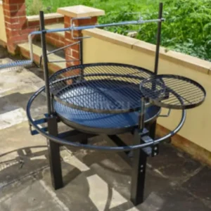 Groapă de foc cu grătar, cerc de oțel, 60 cm, solidă, GARDENKUS Reducere