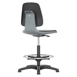 Plată sigură bimos - Scaun de lucru LABSIT 3, PU, antracit, 520-770mm, suport picioare [9121-2000-3285]