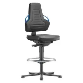 Disponibil imediat bimos - Scaun de lucru Nexxit 3, negru, maner albastru, 570-820mm, suport picioare [9031-MG01-3277]
