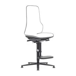 bimos - Scaun de lucru, fara tapiterie, portocaliu, 590-870mm, suport picioare [9561-9999-3278] Premium