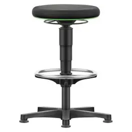 Expediere rapidă bimos - Scaun pivotant, 530 - 750mm, material textil, negru, suport picioare [9461-6801-3280-535]