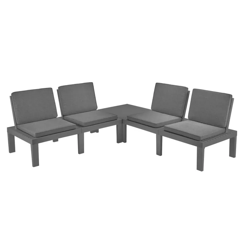 Cumpărături sigure Mobilier de grădină MOLOK antracit, format din 5 piese, cu perne