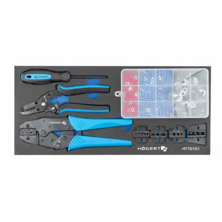 Retur ușor set de clesti de sertizare 158 buc. Hoegert