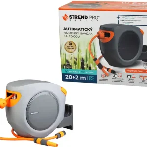 Rolă de furtun Strend Pro Premium, montare pe perete, automată 1/2", cu furtun de grădină L-20+2 m Calitate înaltă