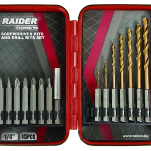 Set biti si burghie pt. surubelnita 15pcs Livrare expres