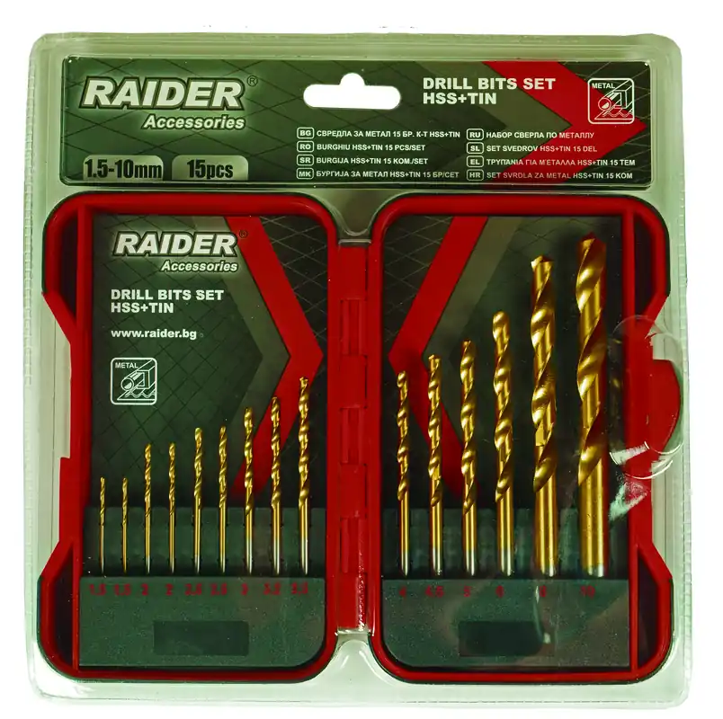 Set burghie pentru metal HSS TIN ?1.5-10mm 15 buc. Bestseller