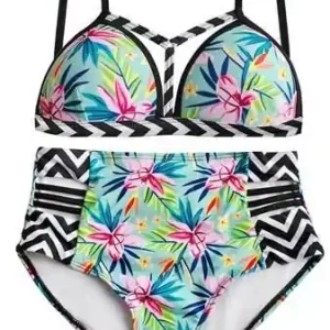 Costum de baie cu talie înaltă - S Discount