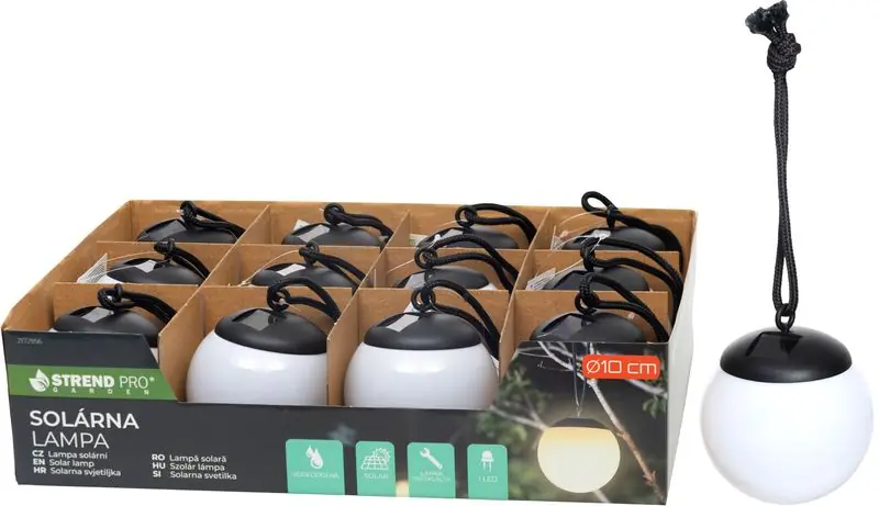 Lampă Strend Pro Garden Glob, solar, 1xLED, 10 cm, Sellbox 12 buc Livrare expres