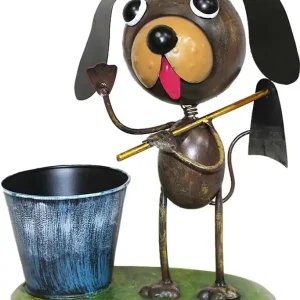 Bestseller Decor MagicHome Mecco, Câine cu sapă, tablă, 27x16x29 cm