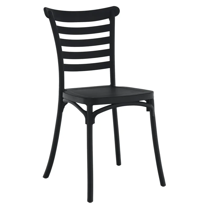 Scaun stivuibil, negru, SAVITO Ofertă de sezon