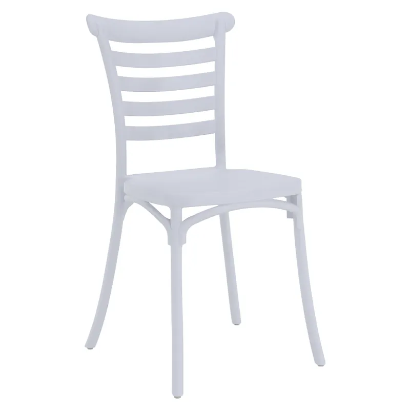 Scaun stivuibil, alb, SAVITO Ofertă exclusivă