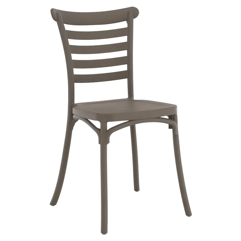 Scaun stivuibil, gri maroniu taupe, SAVITO Ieftin