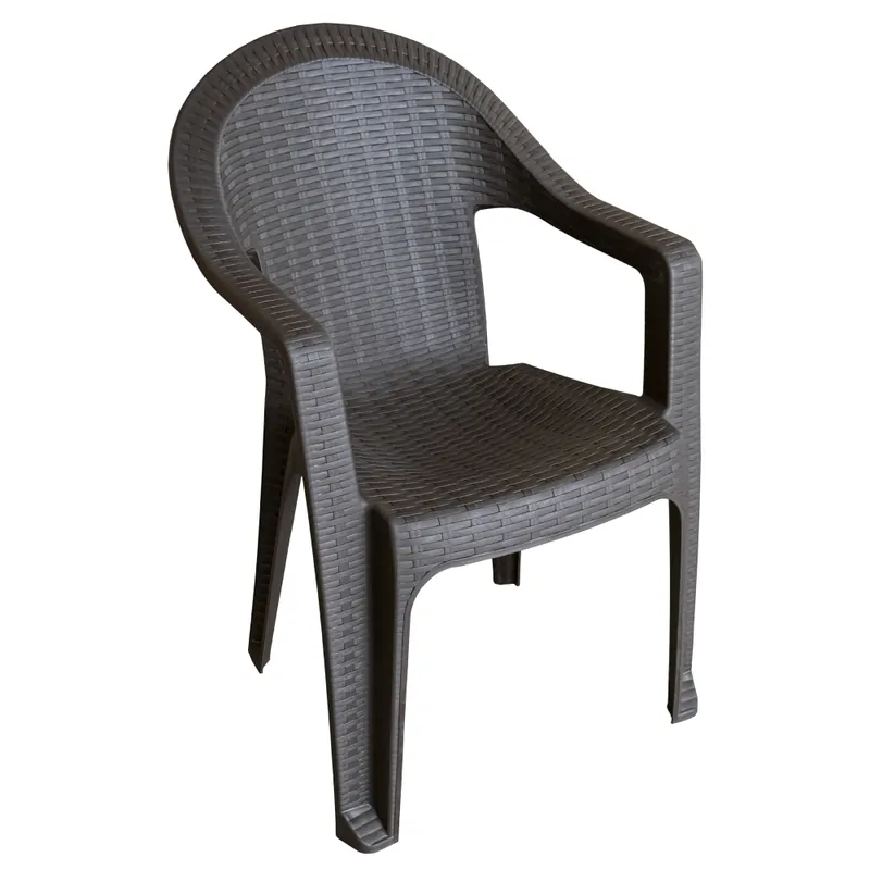 Scaun de grădină stivuibil, maro, ZAMA Ultima șansă