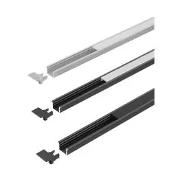 Preferatul clienților Profil ChannelLine i2, 3000 mm, negru/opal, 10 bucati, HALEMEIER