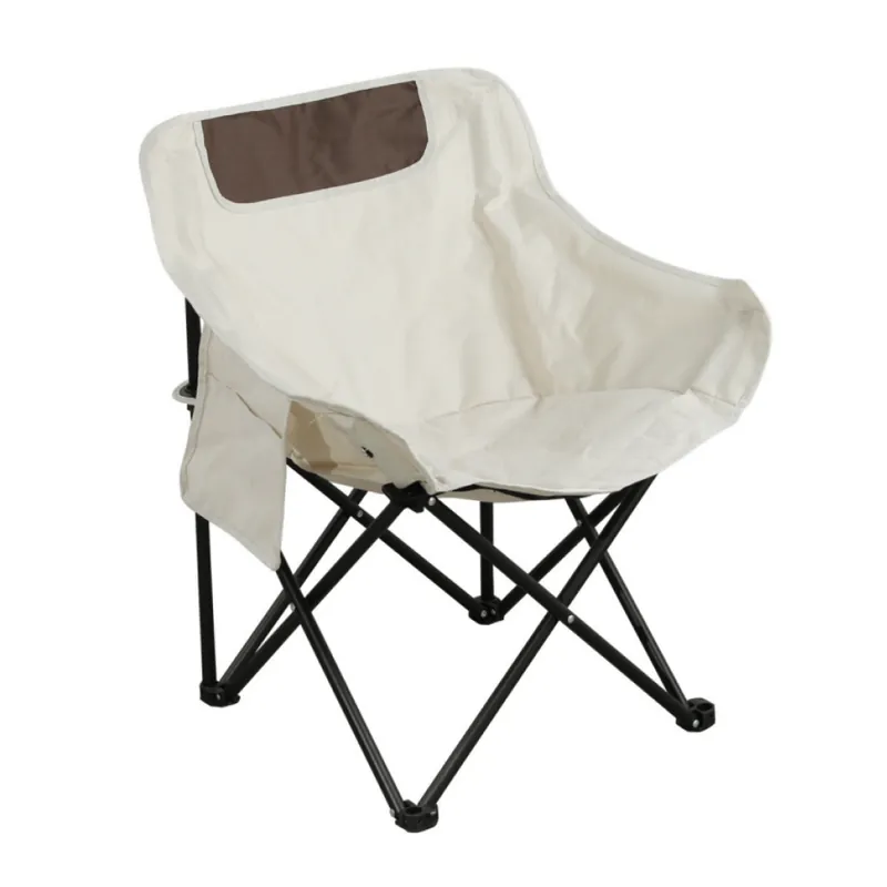 Scaun camping, bej / negru, URAO Livrare gratuită