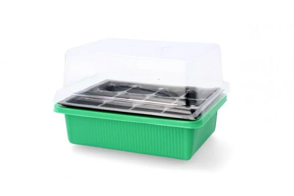 Cumpărături sigure Mini incubator din plastic pentru germinarea a 12 celule