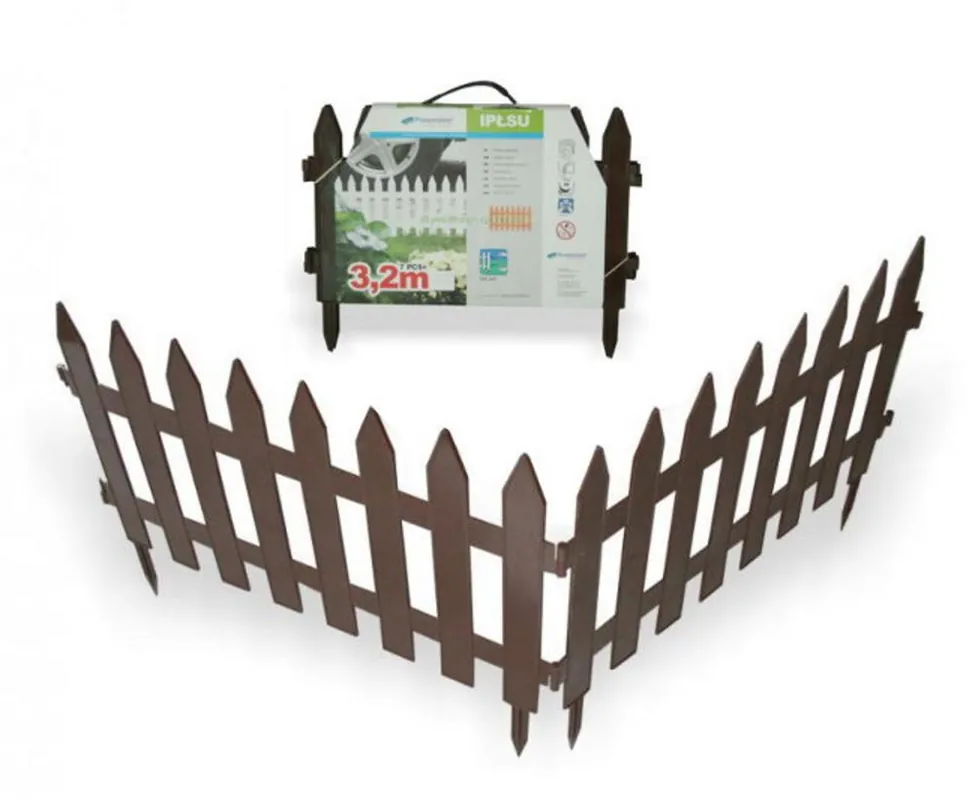 Gard de gradina 3,2m maro Preț redus
