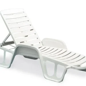 Sezlong reglabil LETTINO FISSO alb (nu este potrivit pentru scopuri comerciale) KLC /233391013/ Plată sigură