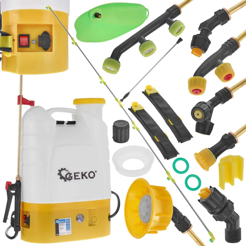 Pulverizator acumulator 16 litri cu accesorii suplimentare, baterie 12V-8Ah, GEKO Ofertă limitată