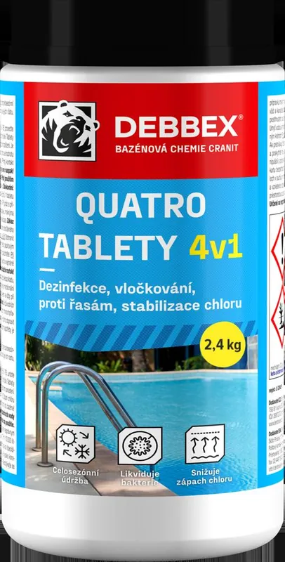 Cel mai vândut Piscină chimie Cranit Quatro tablete 2,4 kg