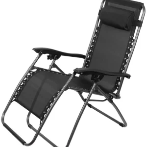 Vezi acum Sezlong SONORA, negru, reglabil, max. 120 kg, 66x177x108 cm