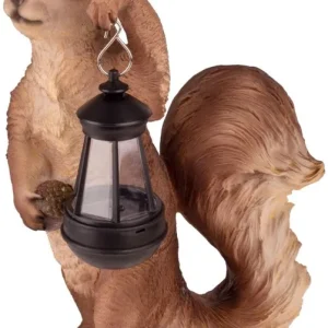 Reducere extra Decor MagicHome Gecco, Veveriță cu lanternă, polirășină, 29x19x41 cm