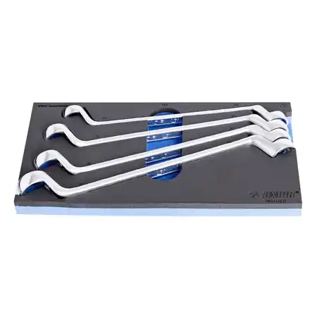 Super ofertă Set de chei inelare dublu cotite in suport SOS UNIOR