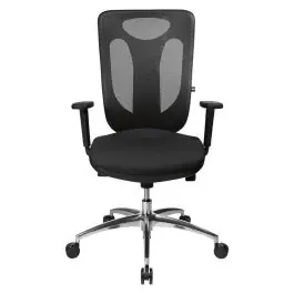 Scaun pivotant de birou model Sitness Net Pro 100, negru, spatar reglabil 600 - 650 mm, TOPSTAR Premium