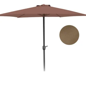 Umbrelă de soare 270 cm gri-maro MANGO cu mâner KLC Plată securizată