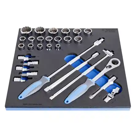 Set de capete chei tubulare 1/2" in suport SOS UNIOR Popular