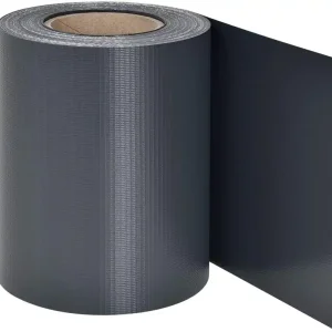 Ofertă de sezon Tape Strend Pro EUROSTANDARD, 190 mm, L-35 m, tieniaca, antracit, acoperire, pentru panouri de gard, cu 20 cleme, 450g/m2, PVC, RAL7016