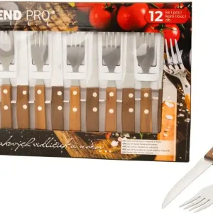 Ofertă exclusivă Set tacâmuri pentru friptură Strend Pro Grill, furculiță și cuțit, 12 bucăți