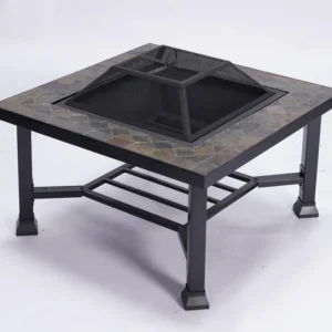 Vatra patrata din otel cu placare 92x92cm GARDENKUS Preț mic