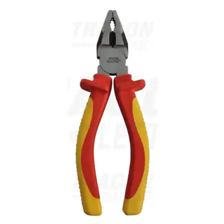 Cleste combinat izolat 1000V, maner rosu-galben KF-1000-2 AC 1000V, L=200mm, 370g Tracon Discount